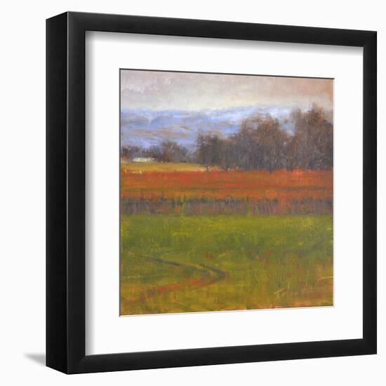 Red Vineyard Near The River I-Todd Telander-Framed Art Print