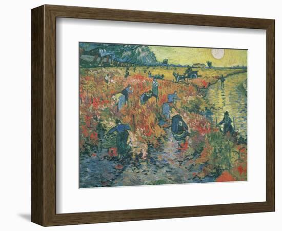 Red Vineyards at Arles, 1888-Vincent van Gogh-Framed Premium Giclee Print