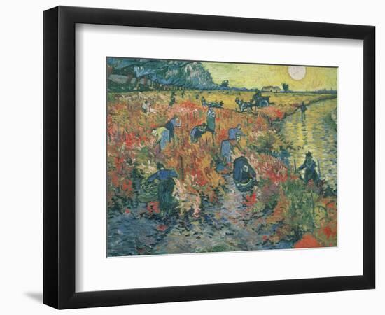 Red Vineyards at Arles, 1888-Vincent van Gogh-Framed Premium Giclee Print