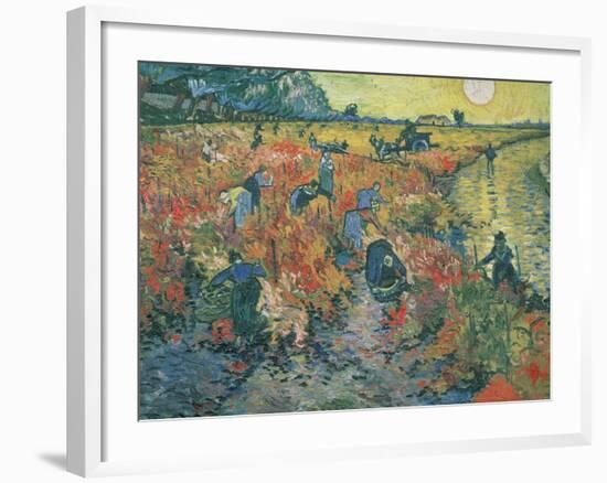 Red Vineyards at Arles, 1888-Vincent van Gogh-Framed Giclee Print
