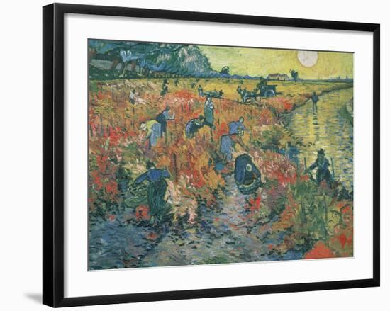 Red Vineyards at Arles, 1888-Vincent van Gogh-Framed Giclee Print