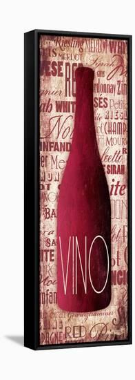 Red Vino-Jace Grey-Framed Stretched Canvas