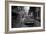 Red Vintage American Car Parked on a Floodlit Street in Havana Centro at Night-Lee Frost-Framed Photographic Print