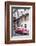 Red Vintage American Car Parked on a Street in Havana Centro-Lee Frost-Framed Photographic Print