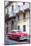 Red Vintage American Car Parked on a Street in Havana Centro-Lee Frost-Mounted Photographic Print