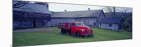 Red Vintage Pickup-Richard Berenholtz-Mounted Art Print