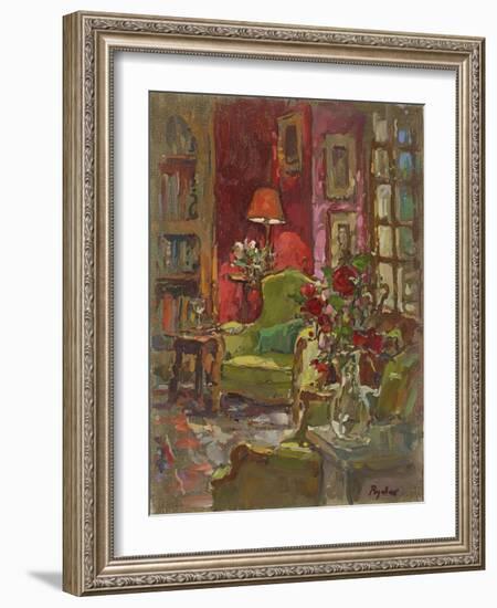 Red Wall, Red Roses-Susan Ryder-Framed Giclee Print