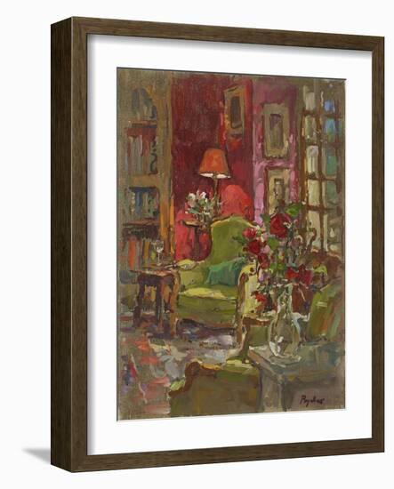 Red Wall, Red Roses-Susan Ryder-Framed Giclee Print