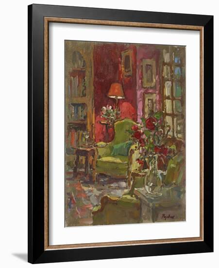 Red Wall, Red Roses-Susan Ryder-Framed Giclee Print