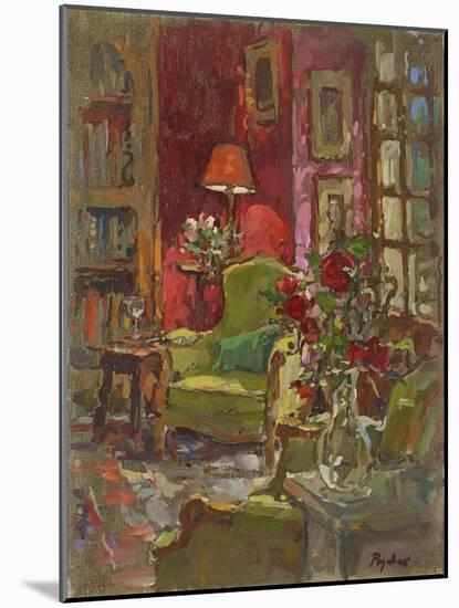 Red Wall, Red Roses-Susan Ryder-Mounted Giclee Print