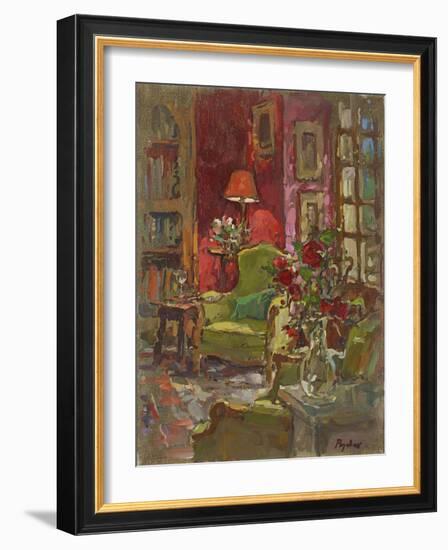 Red Wall, Red Roses-Susan Ryder-Framed Giclee Print