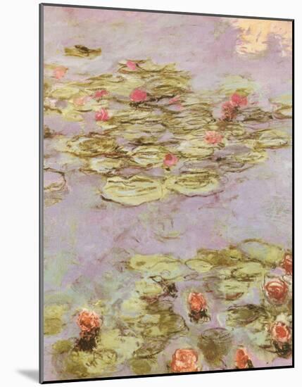 Red Water Lilies-Claude Monet-Mounted Art Print