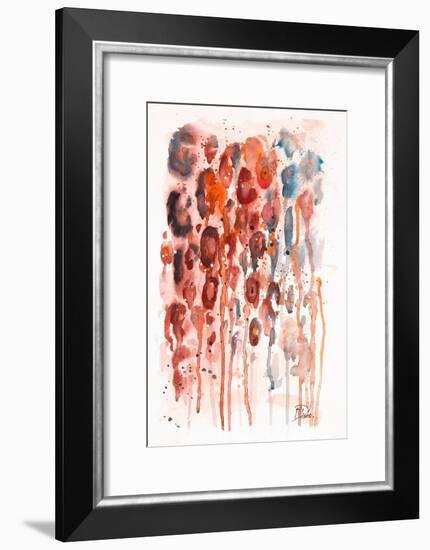 Red Watercolor Animal Skin-Patricia Pinto-Framed Art Print