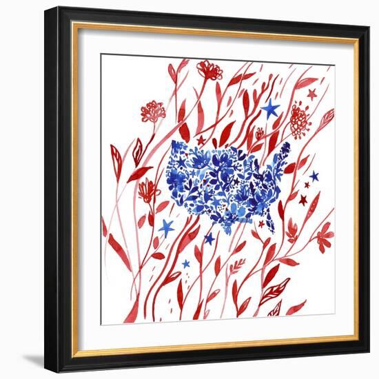 Red White and Blue 2-Irina Trzaskos Studio-Framed Giclee Print