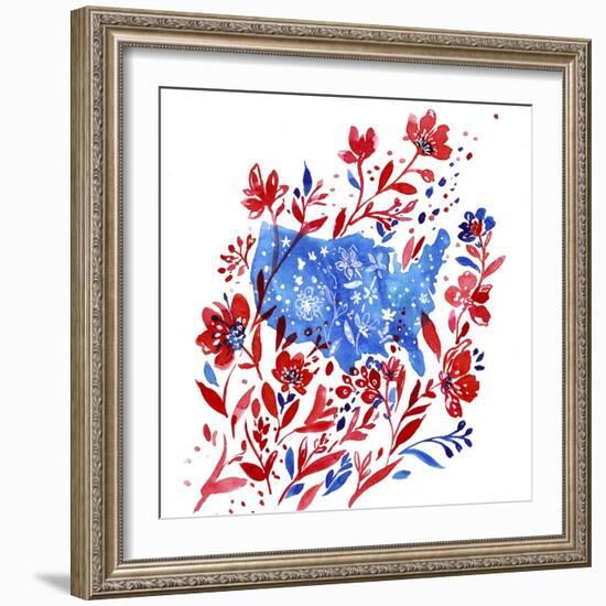 Red White and Blue 3-Irina Trzaskos Studio-Framed Giclee Print