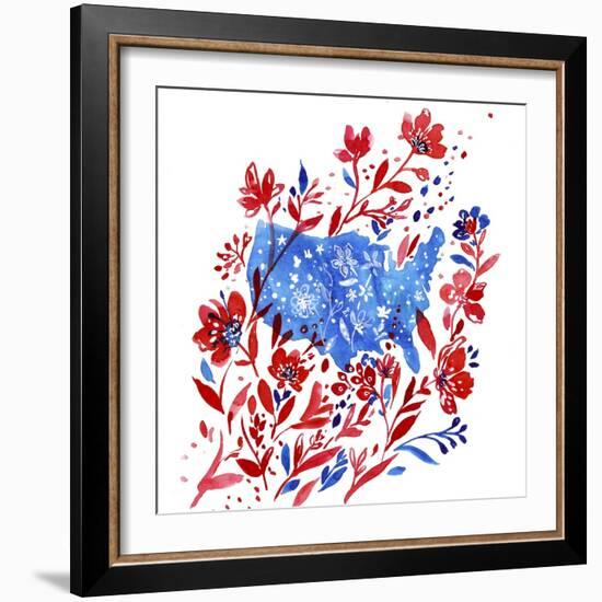 Red White and Blue 3-Irina Trzaskos Studio-Framed Giclee Print