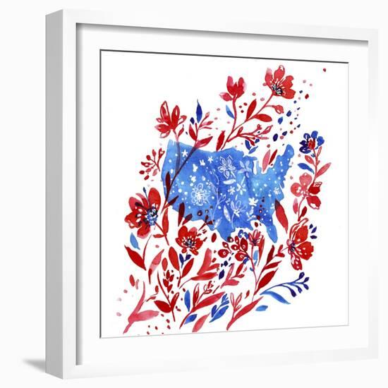 Red White and Blue 3-Irina Trzaskos Studio-Framed Giclee Print