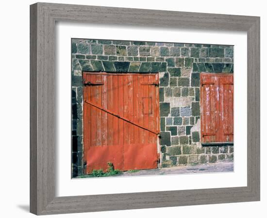 Red Window and Door, St. Kitts, Caribbean-David Herbig-Framed Photographic Print