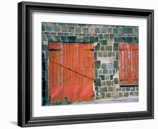 Red Window and Door, St. Kitts, Caribbean-David Herbig-Framed Photographic Print