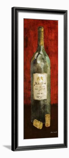 Red Wine and Cork II (Red Background)-Lanie Loreth-Framed Premium Giclee Print