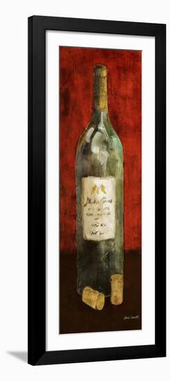 Red Wine and Cork II (Red Background)-Lanie Loreth-Framed Premium Giclee Print