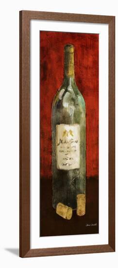 Red Wine and Cork II (Red Background)-Lanie Loreth-Framed Premium Giclee Print