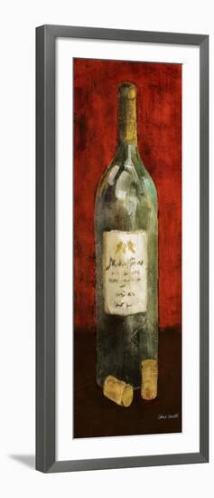 Red Wine and Cork II (Red Background)-Lanie Loreth-Framed Premium Giclee Print