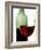 Red Wine Glass with Half-Full Wine Bottle in Background-Joerg Lehmann-Framed Photographic Print