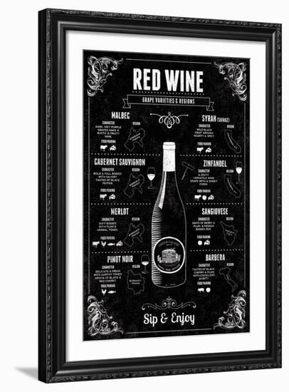 Red Wine Guide-Tom Frazier-Framed Giclee Print