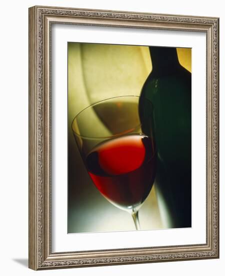 Red Wine in Bottle and Glass-Ulrike Koeb-Framed Photographic Print