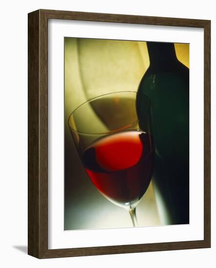 Red Wine in Bottle and Glass-Ulrike Koeb-Framed Photographic Print