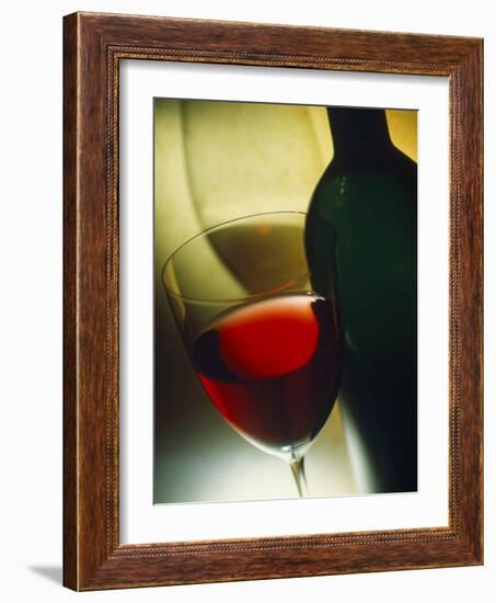 Red Wine in Bottle and Glass-Ulrike Koeb-Framed Photographic Print