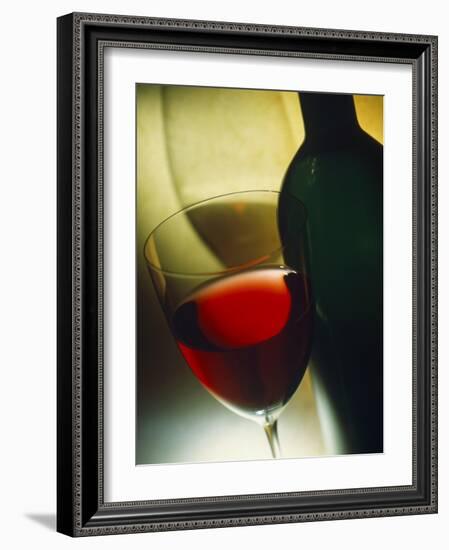 Red Wine in Bottle and Glass-Ulrike Koeb-Framed Photographic Print