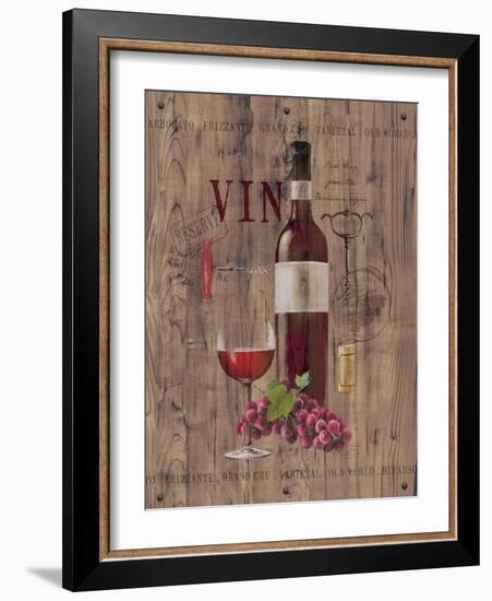 Red Wine on Reclaimed Wood-Anastasia Ricci-Framed Art Print