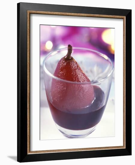 Red Wine Pear, Served in a Glass-Alena Hrbkova-Framed Photographic Print