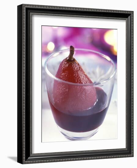 Red Wine Pear, Served in a Glass-Alena Hrbkova-Framed Photographic Print