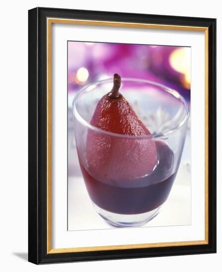 Red Wine Pear, Served in a Glass-Alena Hrbkova-Framed Photographic Print