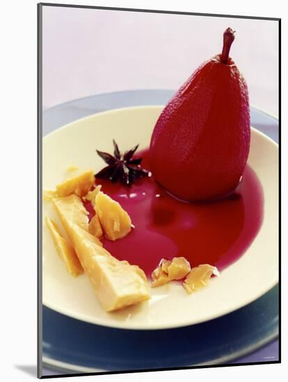 Red Wine Pear with Cheese and Star Anise-Alexander Van Berge-Mounted Photographic Print