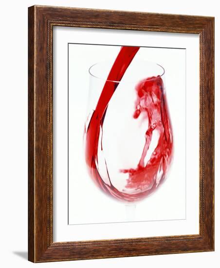 Red Wine Pouring-Steve Baxter-Framed Photographic Print