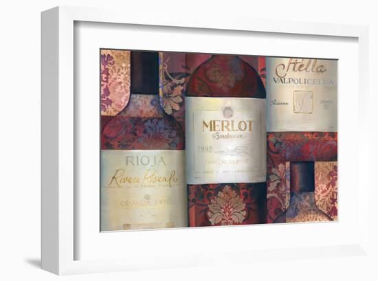 Red Wine Selection-Louise Montillio-Framed Art Print