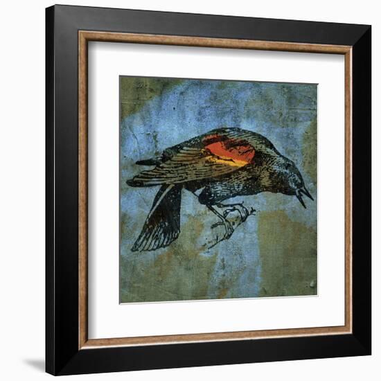 Red Wing Blackbird No. 1-John Golden-Framed Giclee Print