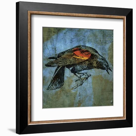 Red Wing Blackbird No. 1-John W^ Golden-Framed Art Print