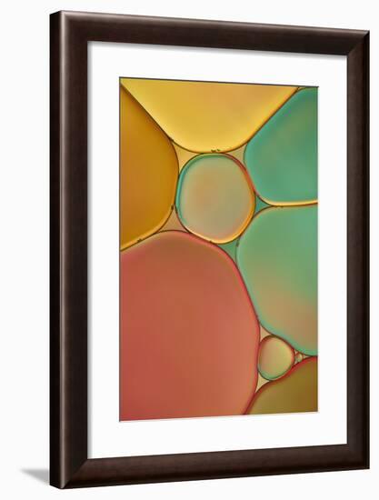 Red Yellow and Green Drops-Cora Niele-Framed Photographic Print