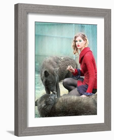 Red-Winter Wolf Studios-Framed Photographic Print