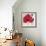 Red-Ivo-Framed Art Print displayed on a wall