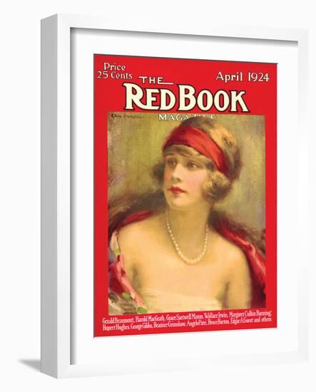 Redbook, April 1924-null-Framed Art Print