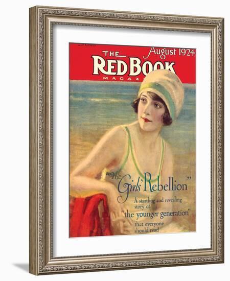 Redbook, August 1924-null-Framed Art Print