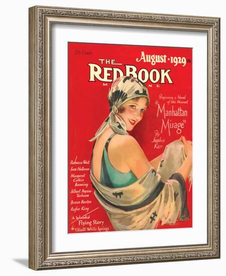 Redbook, August 1929-null-Framed Art Print