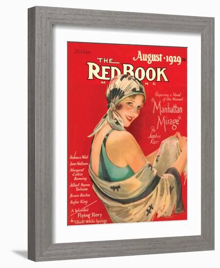 Redbook, August 1929-null-Framed Art Print