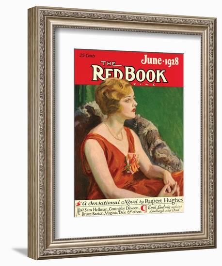 Redbook, June 1928-null-Framed Art Print